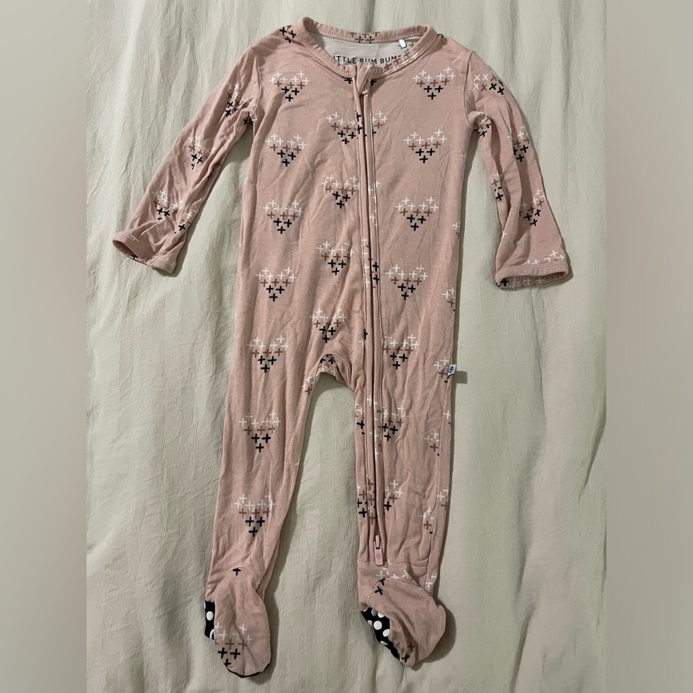 You + Me Little Bum Bums/Bums & Roses Footie with headwrap!